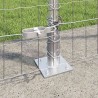 Clôture avec poteau Argenté 1,5 x 10 m Acier 530783530783