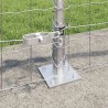 Clôture avec poteau Argenté 0,4 x 10 m Acier 530784530784