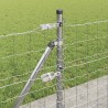 Clôture avec poteau Argenté 0,4 x 10 m Acier 530784530784