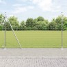 Clôture avec poteau Argenté 1,4 x 10 m Acier 530796530796