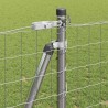 Clôture avec poteau Argenté 1,2 x 10 m Acier 530800530800