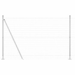 Clôture avec poteau Argenté 1,5 x 10 m Acier 530803530803