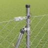 Poteau de clôture. Argenté 10 x 1,4 m (maille 60 x 60 mm) Acier 530806530806