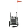 Remorque de vélo pour animaux Gris et Noir 125 x 53 x 54 cm 530914530914