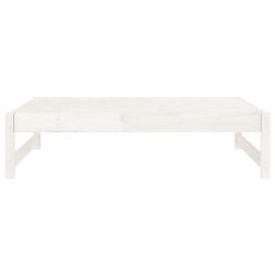 Repose-pied de jardin 120x80 cm blanc bois de pin massif 530915530915
