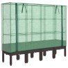 Jardinière surélevée avec housse aspect rotin 160x40x140 cm 530916530916