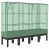 Jardinière surélevée avec housse aspect rotin 160x40x140 cm 530916530916