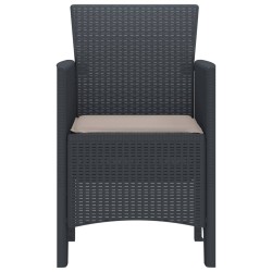 Chaise de jardin 4 pcs Anthracite 53 x 49 x 85 cm Polypropylène 530917530917