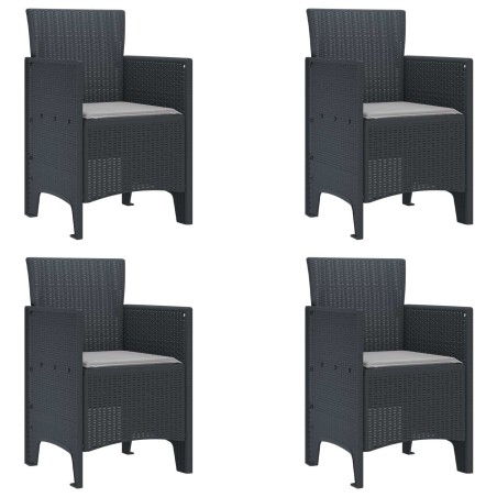 Chaise de jardin 4 pcs Anthracite 53 x 49 x 85 cm Polypropylène 530918530918