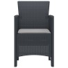 Chaise de jardin 4 pcs Anthracite 53 x 49 x 85 cm Polypropylène 530918530918