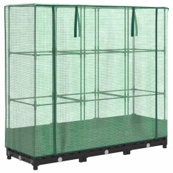 Lit surélevé avec housse de serre aspect rotin 120 x 40 x 123 cm 530919530919