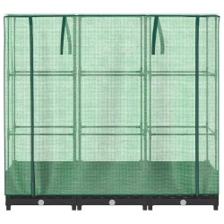 Lit surélevé avec housse de serre aspect rotin 120 x 40 x 123 cm 530919530919