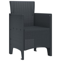 Chaise de jardin 4 pcs Anthracite 53 x 49 x 85 cm Polypropylène 530920530920