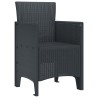 Chaise de jardin 4 pcs Anthracite 53 x 49 x 85 cm Polypropylène 530920530920