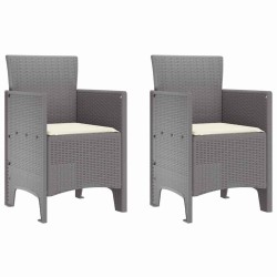Chaise de jardin 2 pcs Gris clair 53 x 49 x 85 cm Polypropylène 530923530923