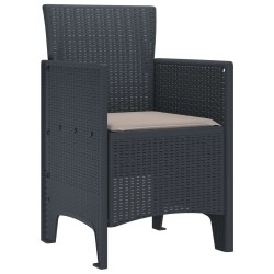 Chaise de jardin 2 pcs Anthracite 53 x 49 x 85 cm Polypropylène 530926530926