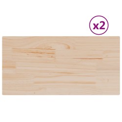Dessus de table 2 pcs 90x45x2,5cm rectangulaire bois pin massif 530927530927