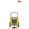 Remorque de vélo pour animaux Jaune et Gris 125 x 53 x 54 cm 530931530931