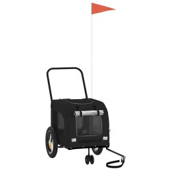 Remorque de vélo pour animaux Noir 125 x 53 x 54 cm 530932530932