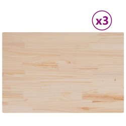 Dessus de table 3 pcs 80x53x2,5cm rectangulaire bois pin massif 530941530941