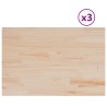Dessus de table 3 pcs 80x53x2,5cm rectangulaire bois pin massif 530941530941