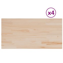 Dessus de table 4pcs 100x50x2,5cm rectangulaire bois pin massif 530944530944