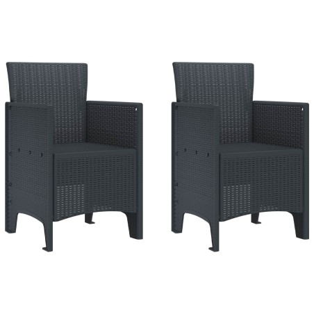 Chaise de jardin 2 pcs Anthracite 53 x 49 x 85 cm Polypropylène 530946530946