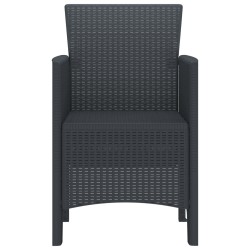 Chaise de jardin 2 pcs Anthracite 53 x 49 x 85 cm Polypropylène 530946530946
