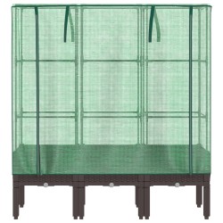 Jardinière surélevée avec housse aspect rotin 120x40x140 cm 530949530949