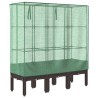 Jardinière surélevée avec housse aspect rotin 120x40x140 cm 530949530949