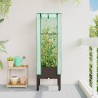 Jardinière surélevée avec housse aspect rotin 40x40x140 cm 530950530950