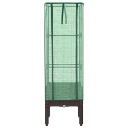 Jardinière surélevée avec housse aspect rotin 40x40x140 cm 530950530950