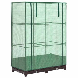 Jardinière surélevée avec housse aspect rotin 80x40x123 cm 530956530956
