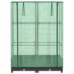 Jardinière surélevée avec housse aspect rotin 80x40x123 cm 530956530956
