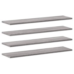 Étagères murales 4 pcs sonoma gris 80x20x1,5 cm bois ingénierie 530959530959