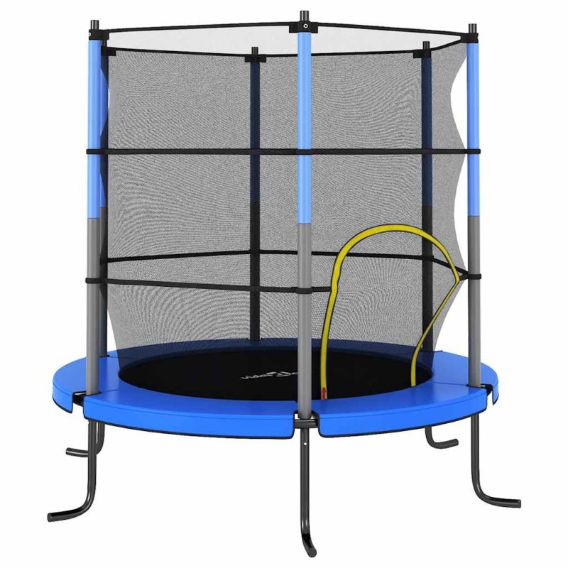 Trampoline avec filet de sécurité Rond 140x160 cm Bleu 530965530965