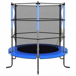 Trampoline avec filet de sécurité Rond 140x160 cm Bleu 530965530965