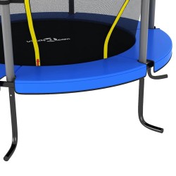 Trampoline avec filet de sécurité Rond 140x160 cm Bleu 530965530965
