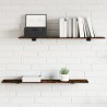 Étagères murales 4pcs chêne fumé 100x20x1,5cm bois d'ingénierie 530969530969