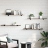 Étagères murales 4pcs chêne fumé 100x20x1,5cm bois d'ingénierie 530969530969