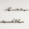 Étagères murales 4pcs chêne fumé 100x10x1,5cm bois d'ingénierie 530970530970