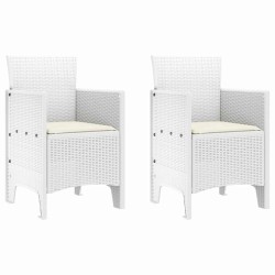 Chaise de jardin 2 pcs Blanc 53 x 49 x 85 cm Polypropylène 530976530976