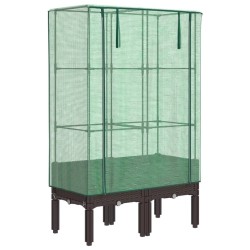 Jardinière surélevée avec housse aspect rotin 80x40x140 cm 530979530979