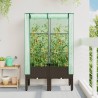 Jardinière surélevée avec housse aspect rotin 80x40x140 cm 530979530979