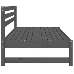 Canapé central de jardin gris 120x80 cm bois de pin massif 530984530984
