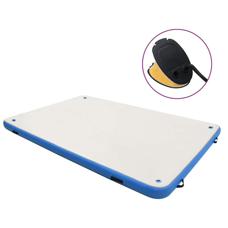 Pont flottant gonflable Bleu et blanc 300x300x15 cm 530985530985