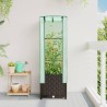 Jardinière surélevée avec housse aspect rotin 40x40x139 cm 530988530988