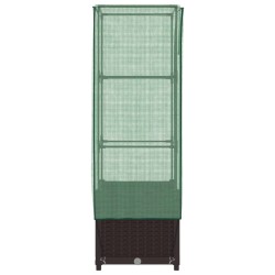 Jardinière surélevée avec housse aspect rotin 40x40x139 cm 530988530988