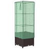 Jardinière surélevée avec housse aspect rotin 40x40x139 cm 530988530988