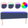  Tête de lit à LED Bleu 200x5x78/88 cm Tissu 